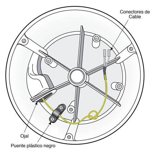 medidor de nivel de agua solinst modelo 102 mk2 reel hub que muestra el detalle de la conexión vista interior