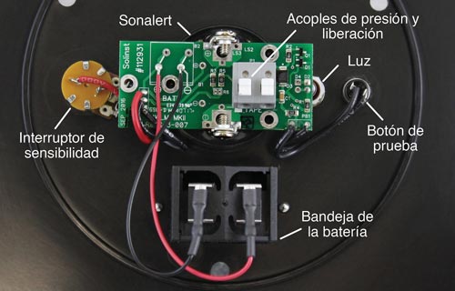 parte posterior del medidor de nivel de agua solinst mk2 102 placa frontal con nuevo estilo de luz