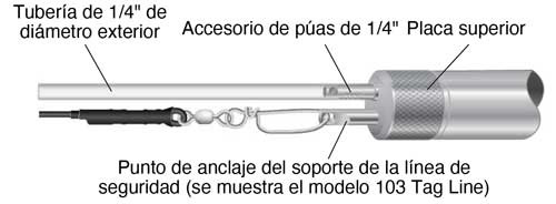 conexión de tubo de muestreo de intervalo discreto solinst