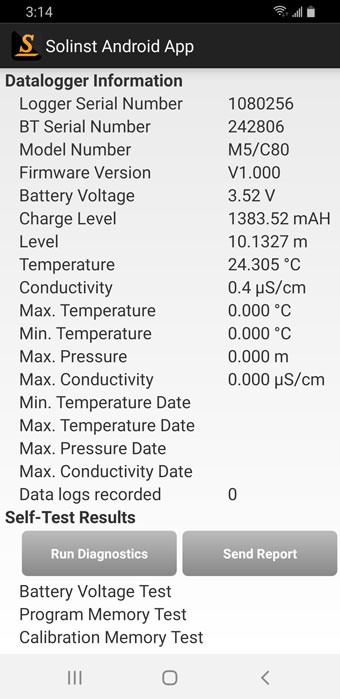 solinst datalogger diagnostics utility para android