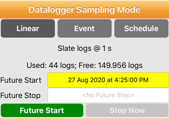 la aplicación solinst levelogger establece una hora de inicio futura para ios