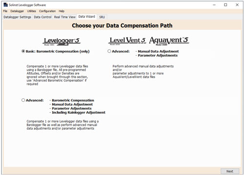 solinst levelogger barologger asistente de datos compensación barométrica archivos de datos del levelogger registro barométrico image