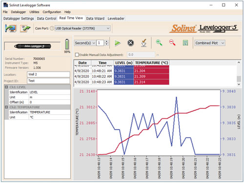 solinst leveloggers ventana de visualización en tiempo real visualización en tiempo real ventana principal lecturas actuales ventana de lecturas actuales lecturas de visualización en tiempo real registradores de agua subterránea registradores de agua subterránea dataloggers de agua subterránea registradores de agua subterránea sensores de agua subterránea sensores de agua subterránea image