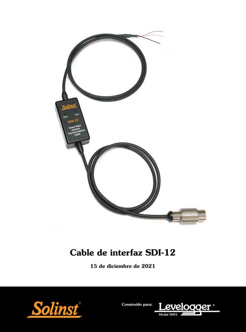 cable de interfaz solinst levelogger sdi-12