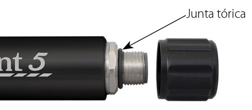 o-ring en la conexión del cable venteado