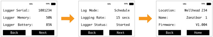 información del datalogger