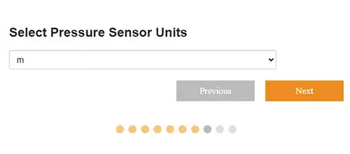 solinst solsat 5 sistema de telemetría satelital paso 8 parámetro configuración de la unidad sensor de presión