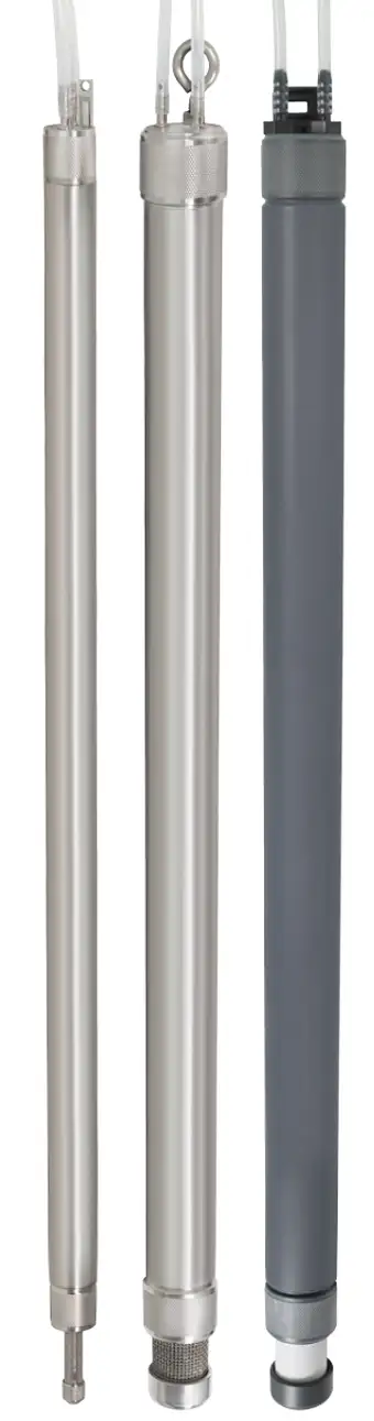 les pompes à vessie solinst sont disponibles en acier inoxydable 25 mm 1 pouce et 42 mm 1,66 pouce