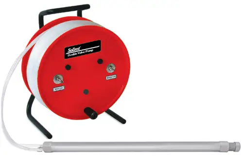 pompe à vessie en acier inoxydable de 42 mm 1,66 pouce sur enrouleur sur pieds