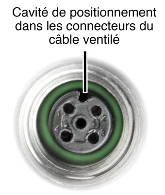 Cavité De Positionnementdans Les Connecteurs Ducâble Ventilé cavité de positionnementdans les connecteurs ducâble ventilé