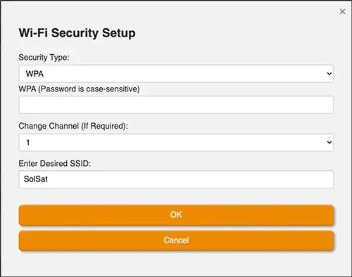 figure 3-3 configuration de la sécurité wi-fi