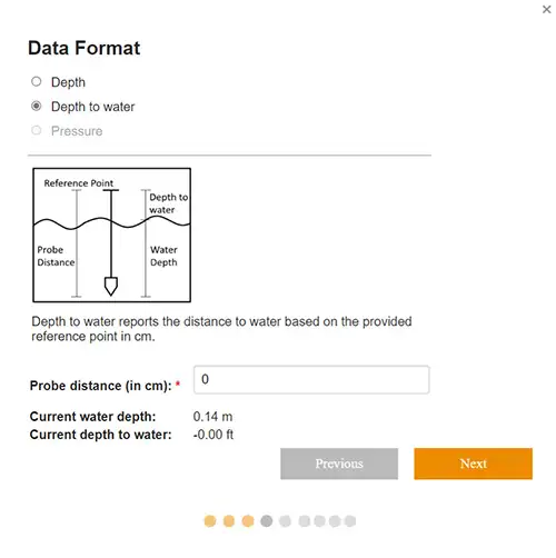 figure 4-5 mesure de la profondeur de l'eau au solsat 5