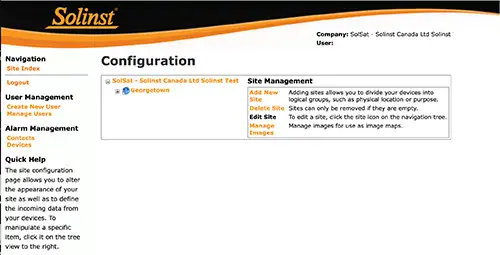 figure 5-2 configuration du site