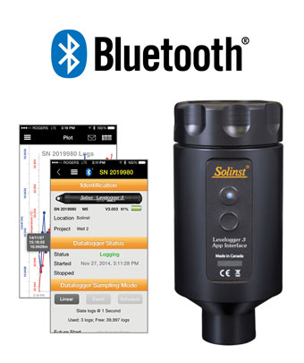 solinst interface app levelogger 5 avec connexion Bluetooth aux appareils intelligents