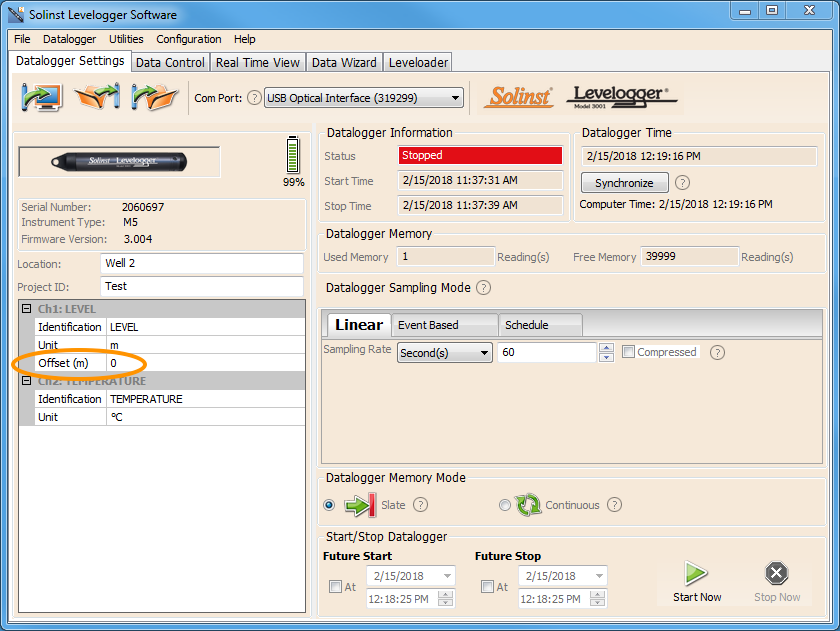 Offset Value Aded To Levelogger Water Level Data To Account For Pressure Sensor Drift offset value added to levelogger water level data to account for pressure sensor drift
