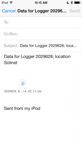 E-mail Data from the Solinst Levelogger App