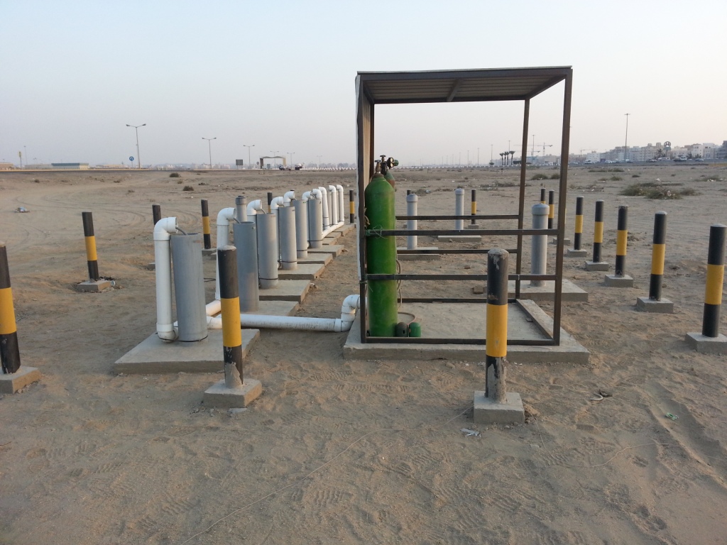Solinst Waterloo Emitters were Installed in a Series Perpendicular to Groundwater Flow