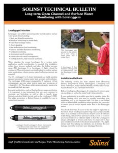 levelogger surface water monitoring technical bulletin