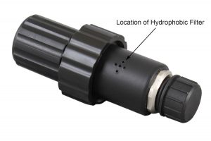 Solinst 3250 Levelvent Vented Water Level Datalogger Wellhead Showing Vent Holes And Location Of Integrated Hydrophobic Filter That Prevents Moisture From Entering The Vent Tube solinst 3250 levelvent vented water level datalogger wellhead showing vent holes and location of integrated hydrophobic filter that prevents moisture from entering the vent tube