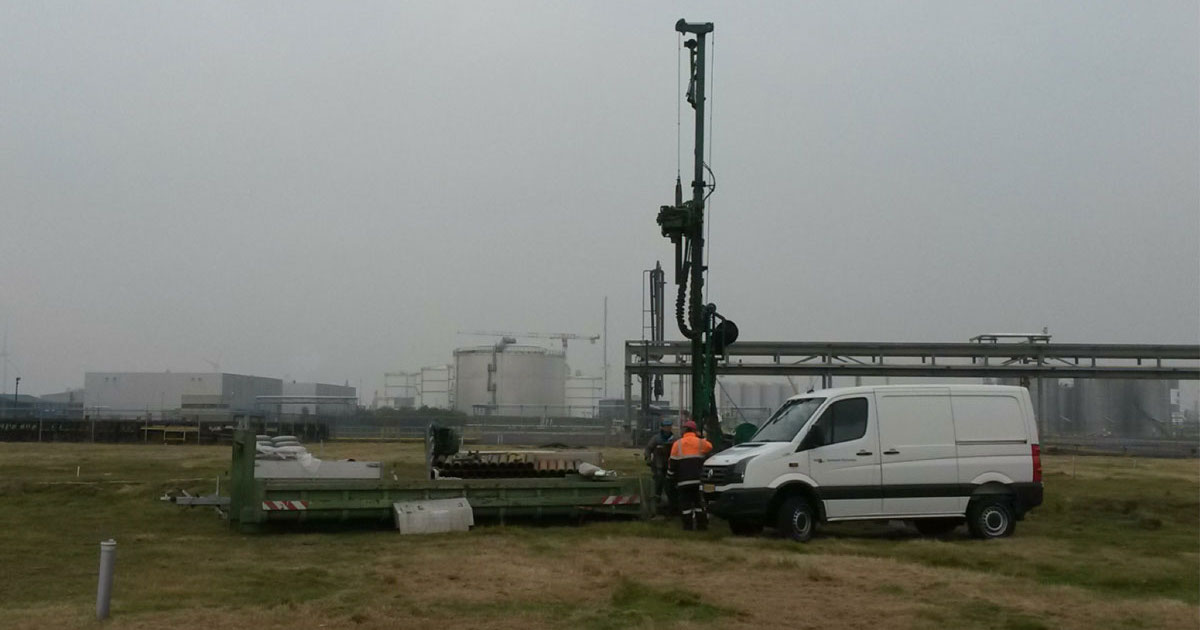 drilling a groundwater monitoring well