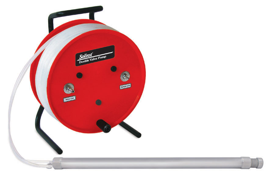 Solinst Model 408 Double Valve Pump on a Portable Tubing Reel