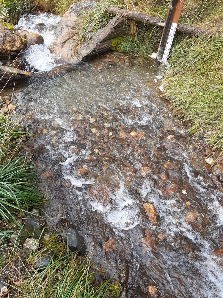 solinst water level datalogger installed in stream