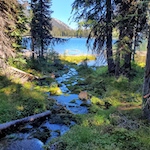 upper fletcher alpine lake near kaslo bc