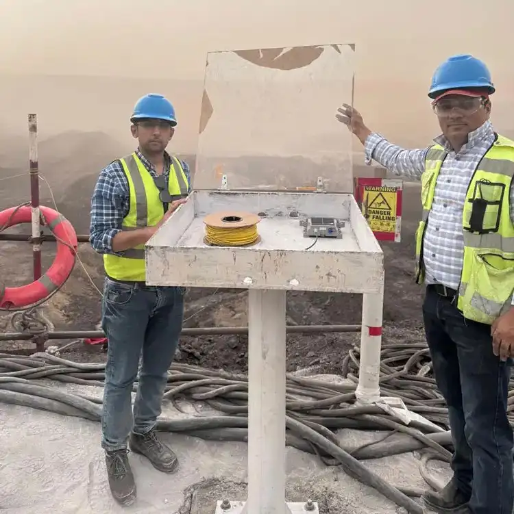 installing a solsat satellite telemetry system for open pit mining monitoring