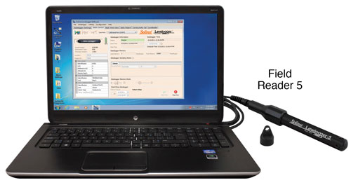 solinst levelogger connected to laptop using an optical field reader 5