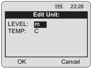 figure 8-9 edit unit menu