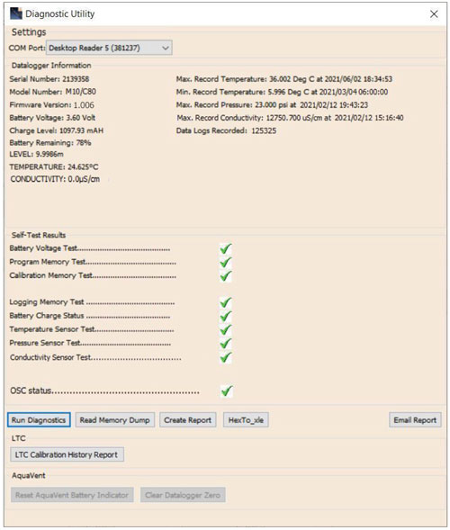 solinst levelogger ltc calibration history report