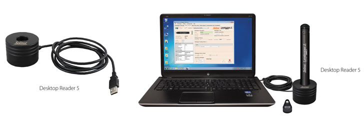 solinst levelogger 5 connected to a pc using a desktop reader 5 optical communications cable