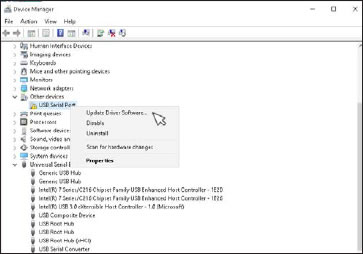 figure 5-22 update usb serial port