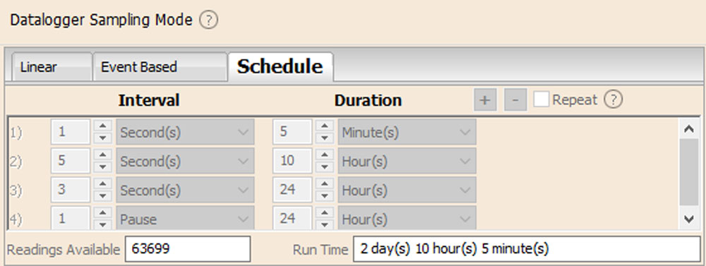 5.5 Datalogger Sampling Mode