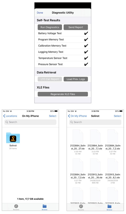 regenerate solinst levelogger xle files on ios app version