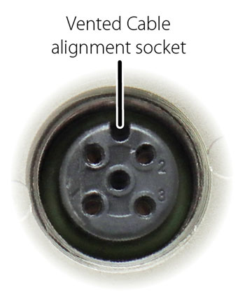 solinst levelvent alignment socket in the vented cable connectors