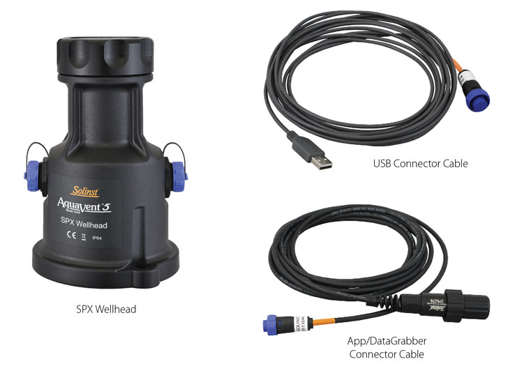 solinst aquavent spx wellhead and connector cable options