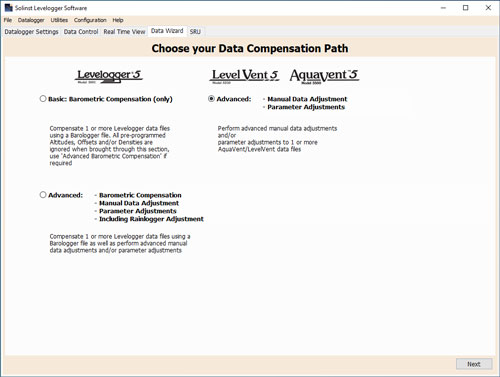 Solinst Levelogger Software Data Wizard Window solinst levelogger software data wizard window
