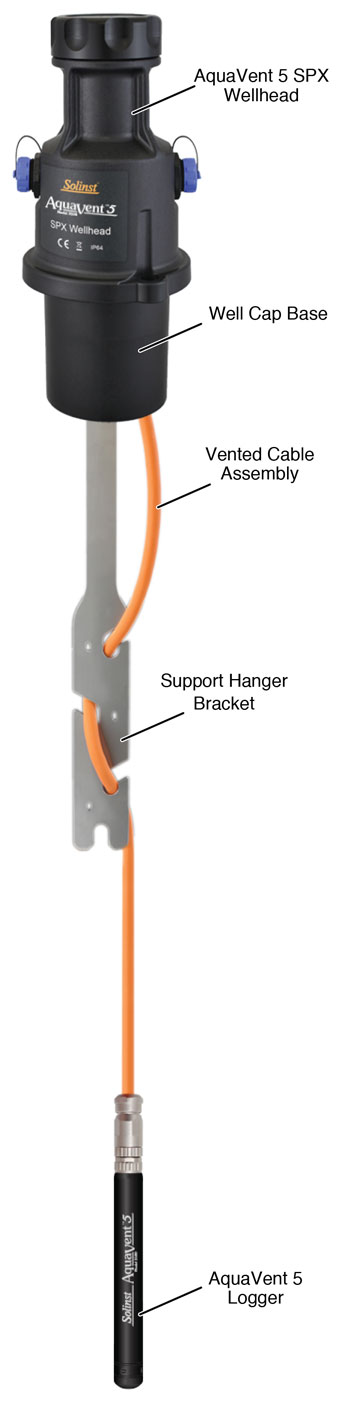 solinst aquavent wellhead setup with aquavent logger schematic