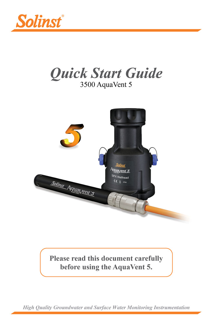 solinst aquavent 5 vented datalogger quick start guide