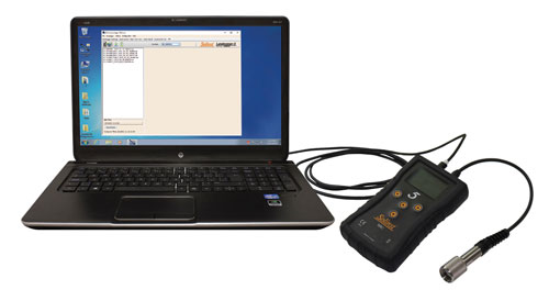 solinst readout unit sru connected to laptop