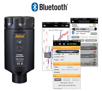 solinst interface app levelogger avec connexion Bluetooth aux appareils intelligents
