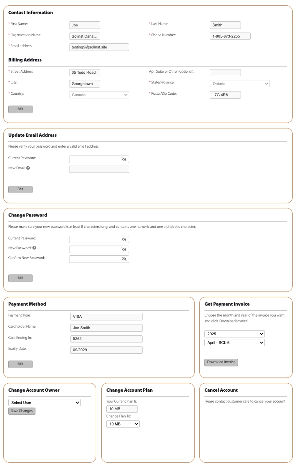 figure 2-8 account settings