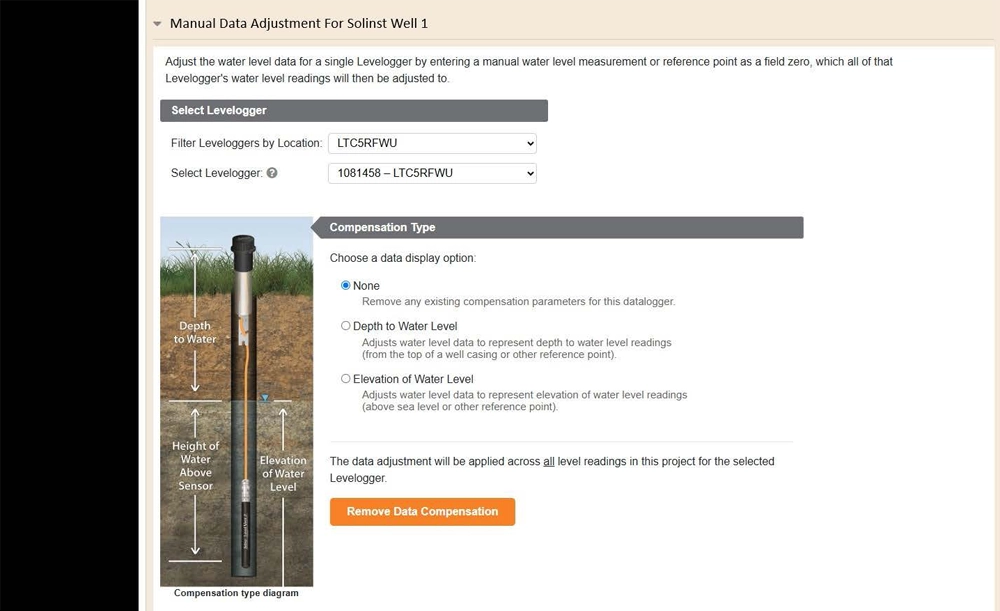 figure 6-8 remove data adjustment