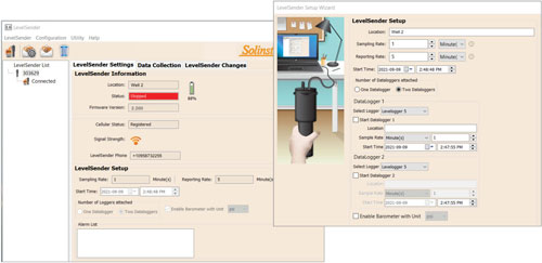 solinst levelsender 5 captures d'écran du logiciel