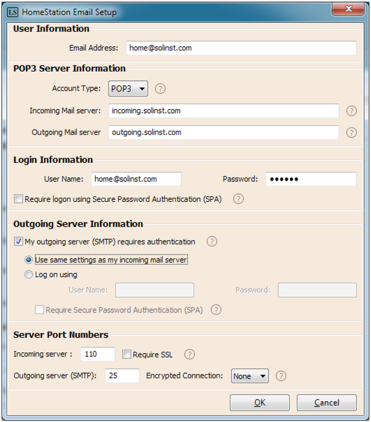 solinst levelsender home station email account configuration
