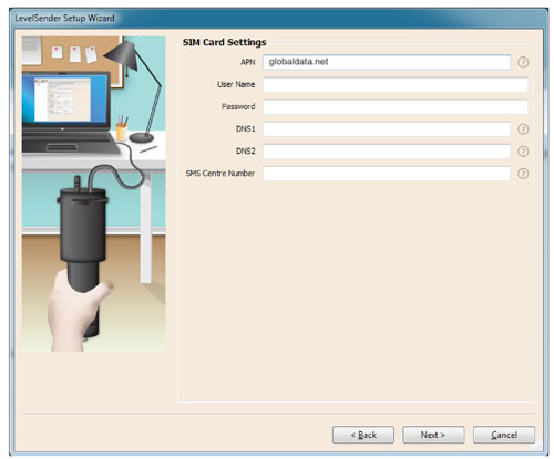 solinst levelsender sim card settings