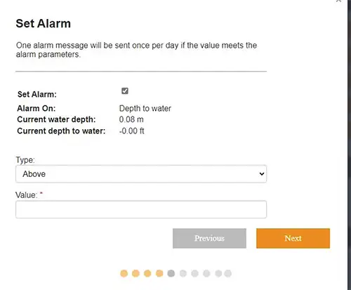 Solinst Solsat 5 Satellite Telemetry System Step 5 Alarm Settings solinst solsat 5 satellite telemetry system step 5 alarm settings