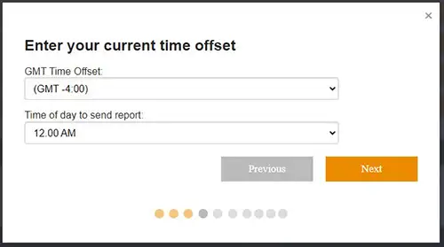 figure 4-3 solsat 5 time settings