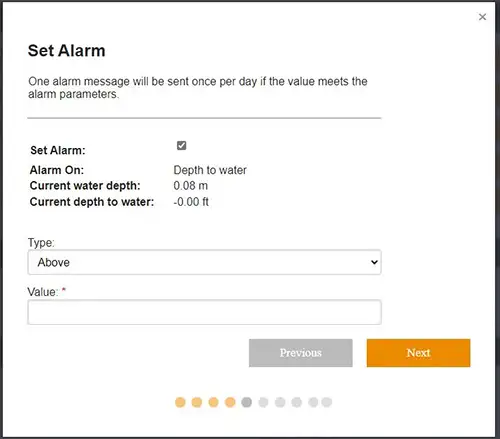 figure 4-7 solsat 5 alarm setup – plans 1 and 2